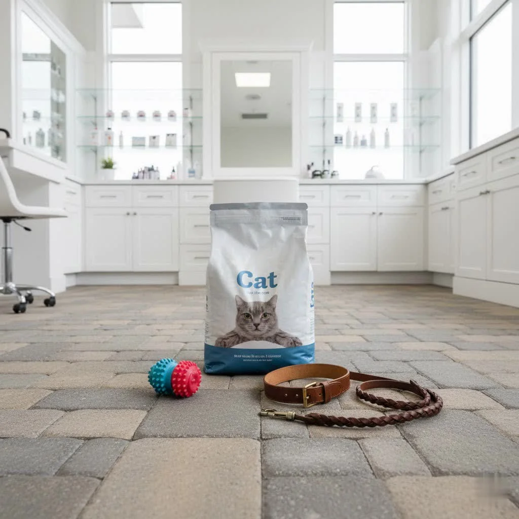 Cat using unscented litter in a clean litter box