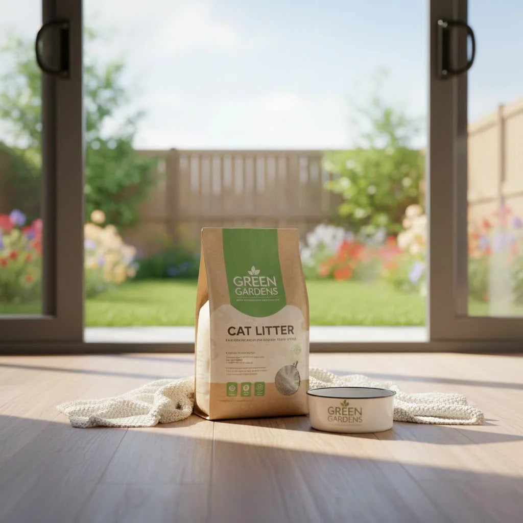 Cat using Catalyst Cat Litter in a clean litter box